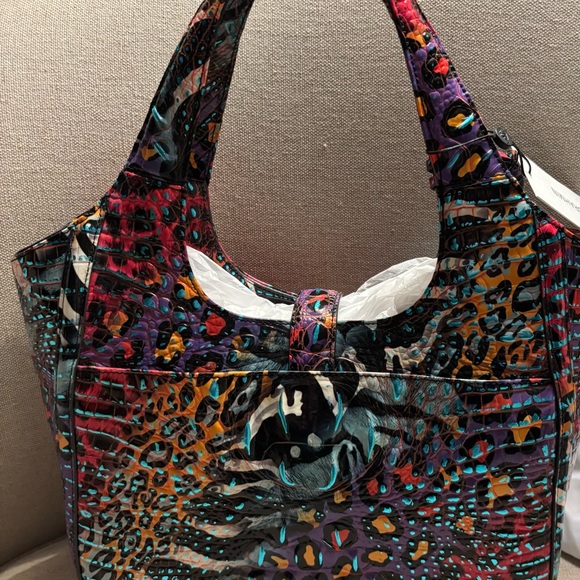 NWT Brahmin Small Carla Melbourne Leather Tote – Multicolor - Picture 12 of 13